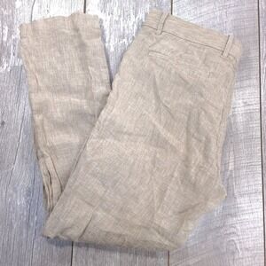 Everlane Linen Trousers Mens 34x31 Beige Flat Front Casual Pants